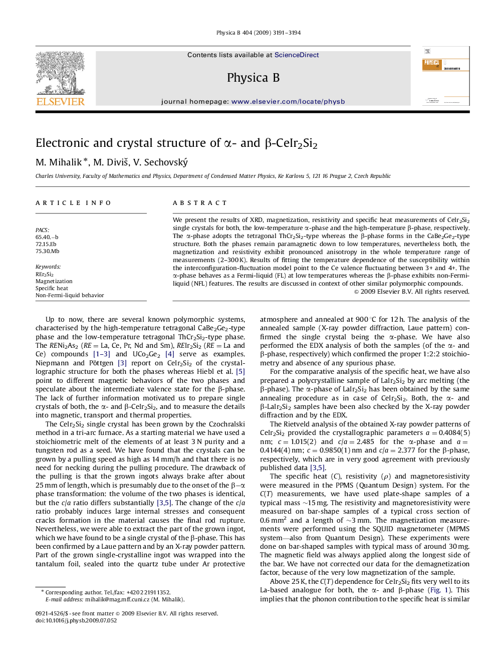 Electronic and crystal structure of α- and β-CeIr2Si2