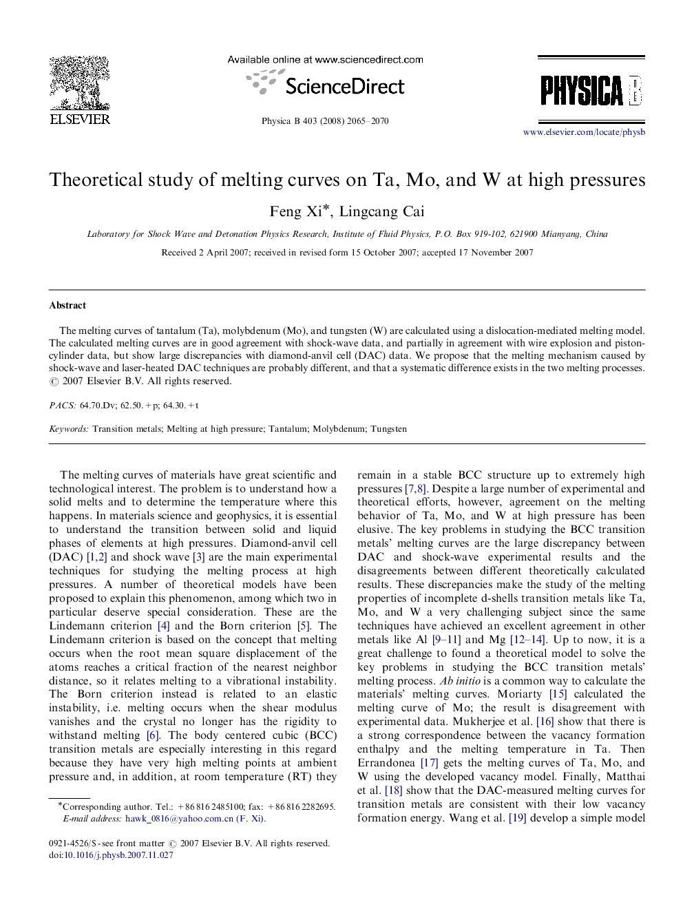 Theoretical study of melting curves on Ta, Mo, and W at high pressures