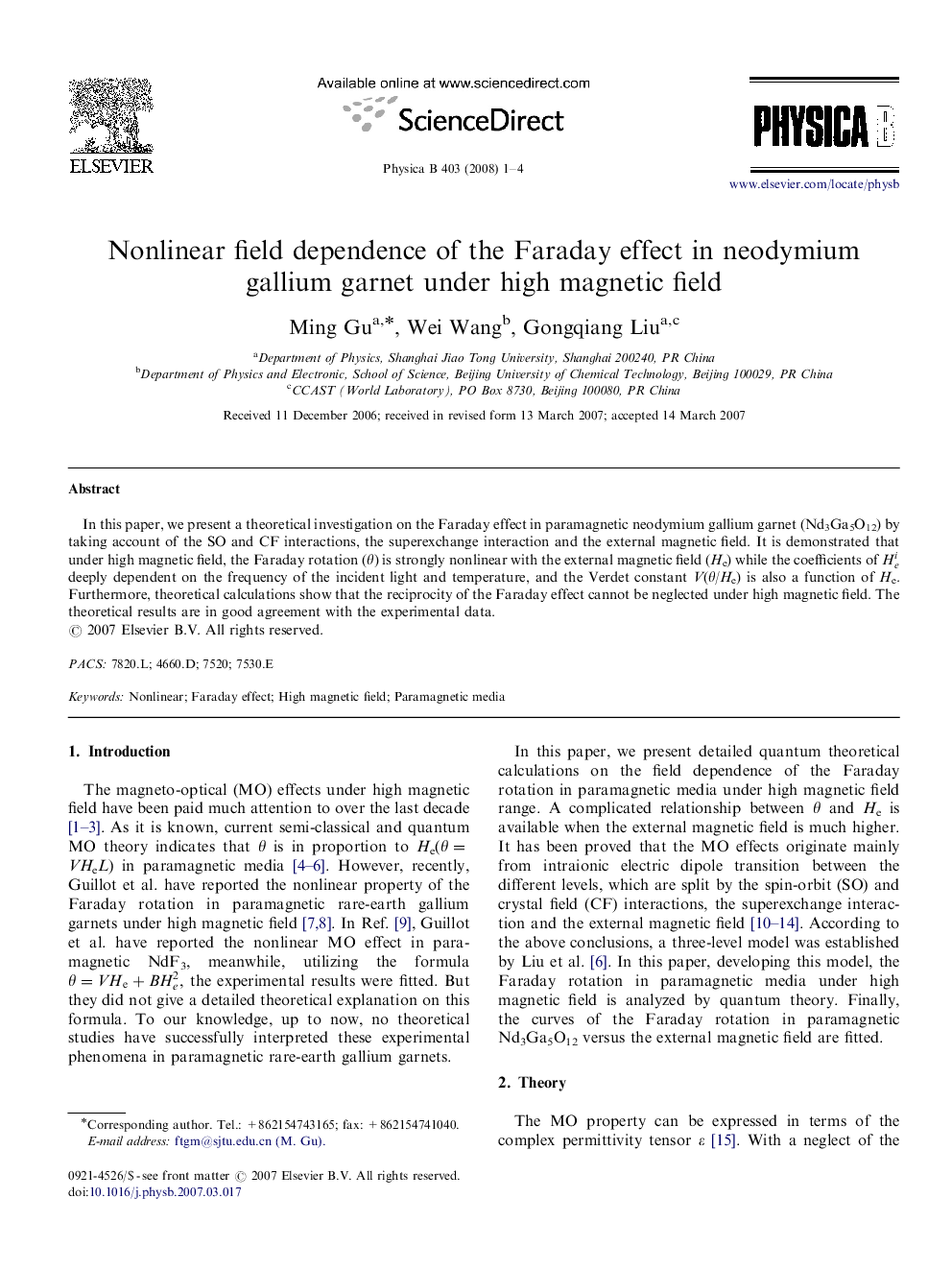 Nonlinear field dependence of the Faraday effect in neodymium gallium garnet under high magnetic field