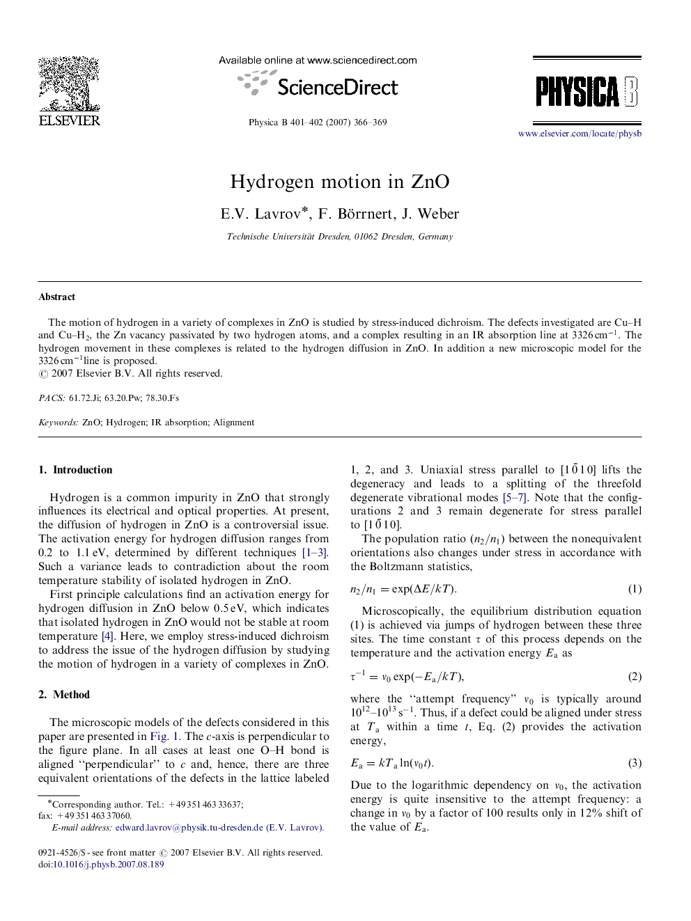 Hydrogen motion in ZnO