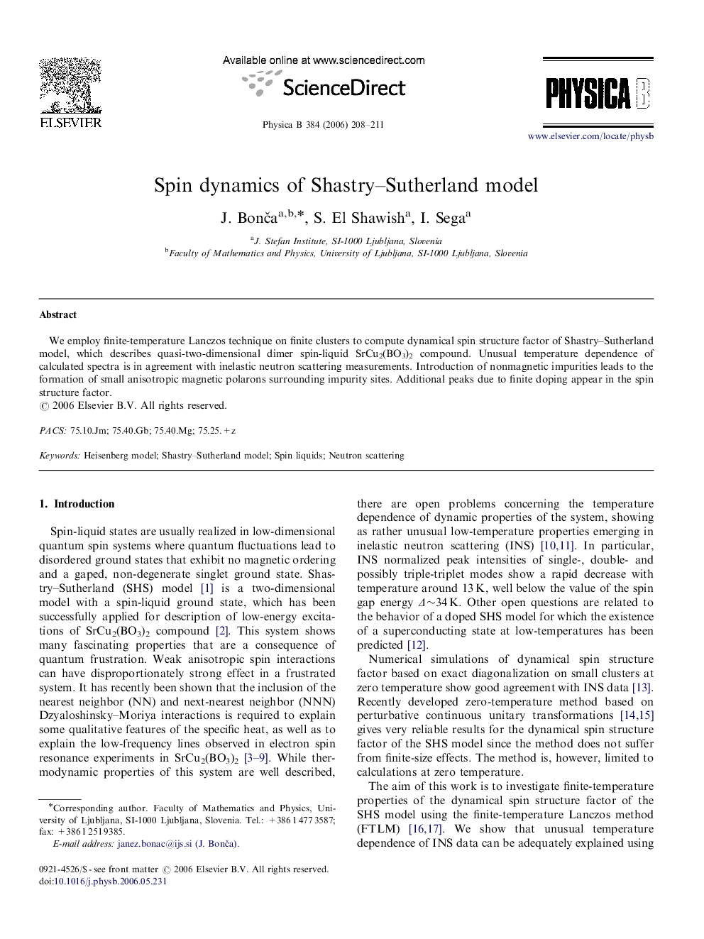 Spin dynamics of Shastry-Sutherland model