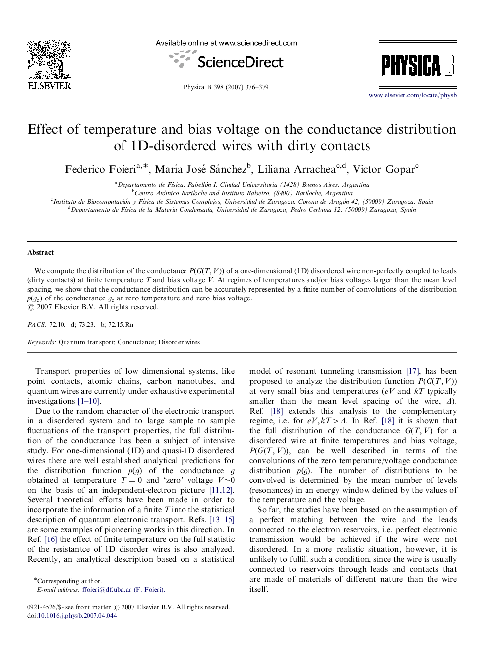 Effect of temperature and bias voltage on the conductance distribution of 1D-disordered wires with dirty contacts