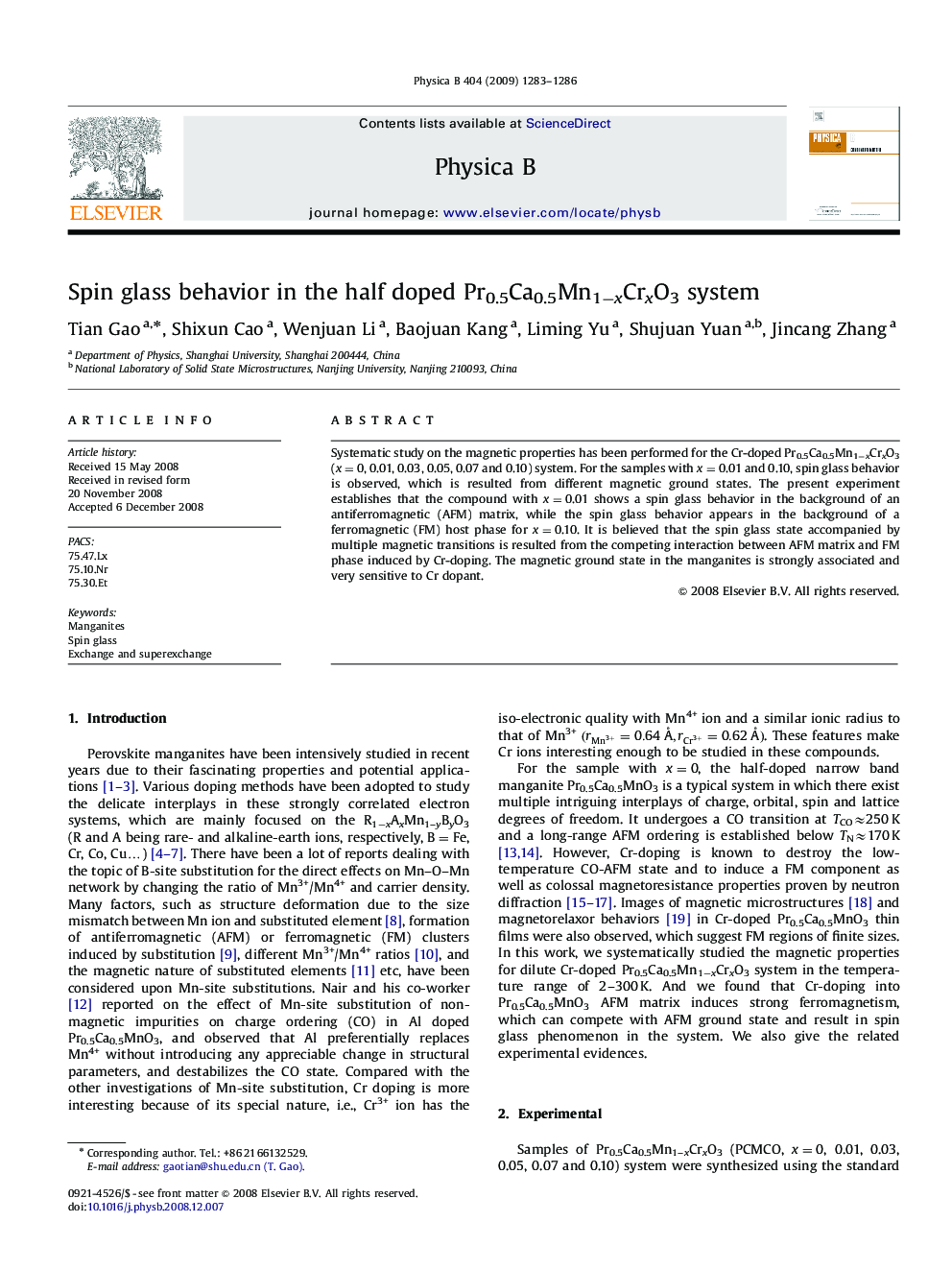 Spin glass behavior in the half doped Pr0.5Ca0.5Mn1−xCrxO3 system