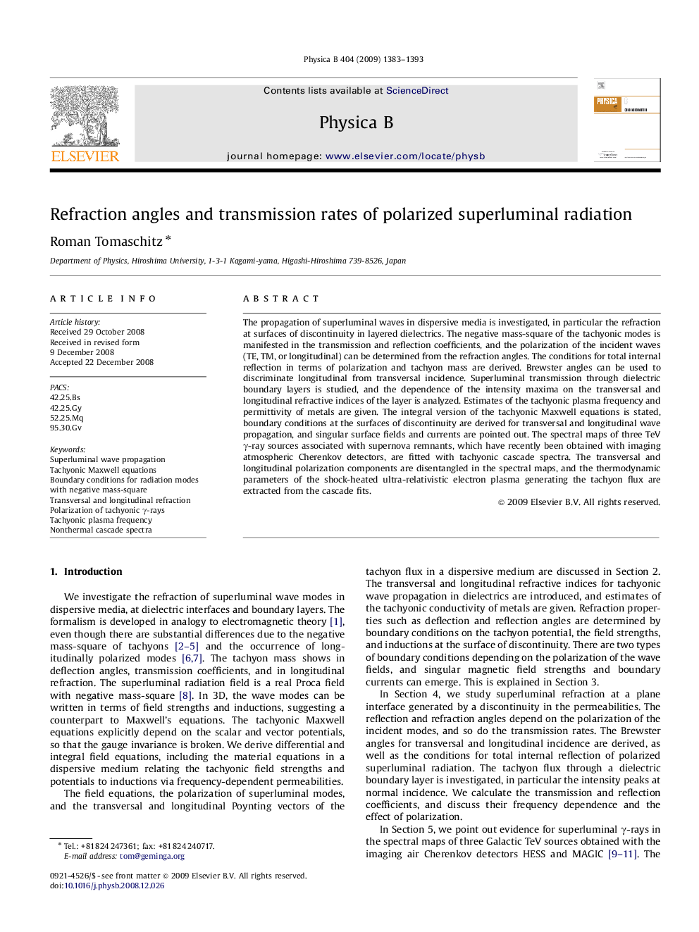 Refraction angles and transmission rates of polarized superluminal radiation