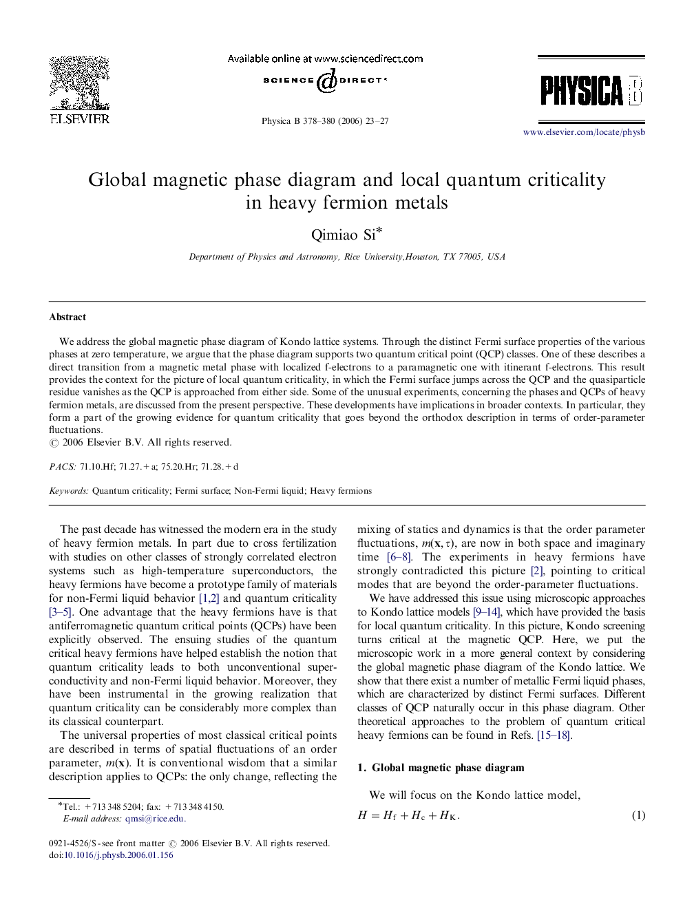 Global magnetic phase diagram and local quantum criticality in heavy fermion metals