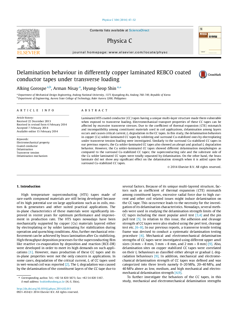 Delamination behaviour in differently copper laminated REBCO coated conductor tapes under transverse loading