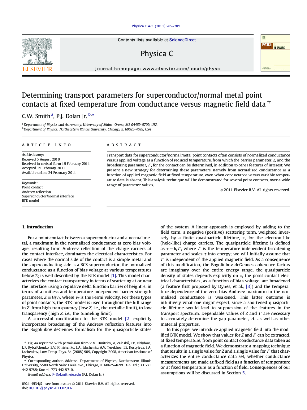 Determining transport parameters for superconductor/normal metal point contacts at fixed temperature from conductance versus magnetic field data 