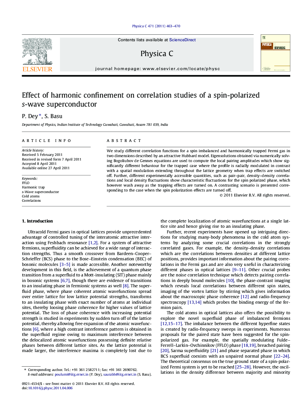 Effect of harmonic confinement on correlation studies of a spin-polarized s-wave superconductor