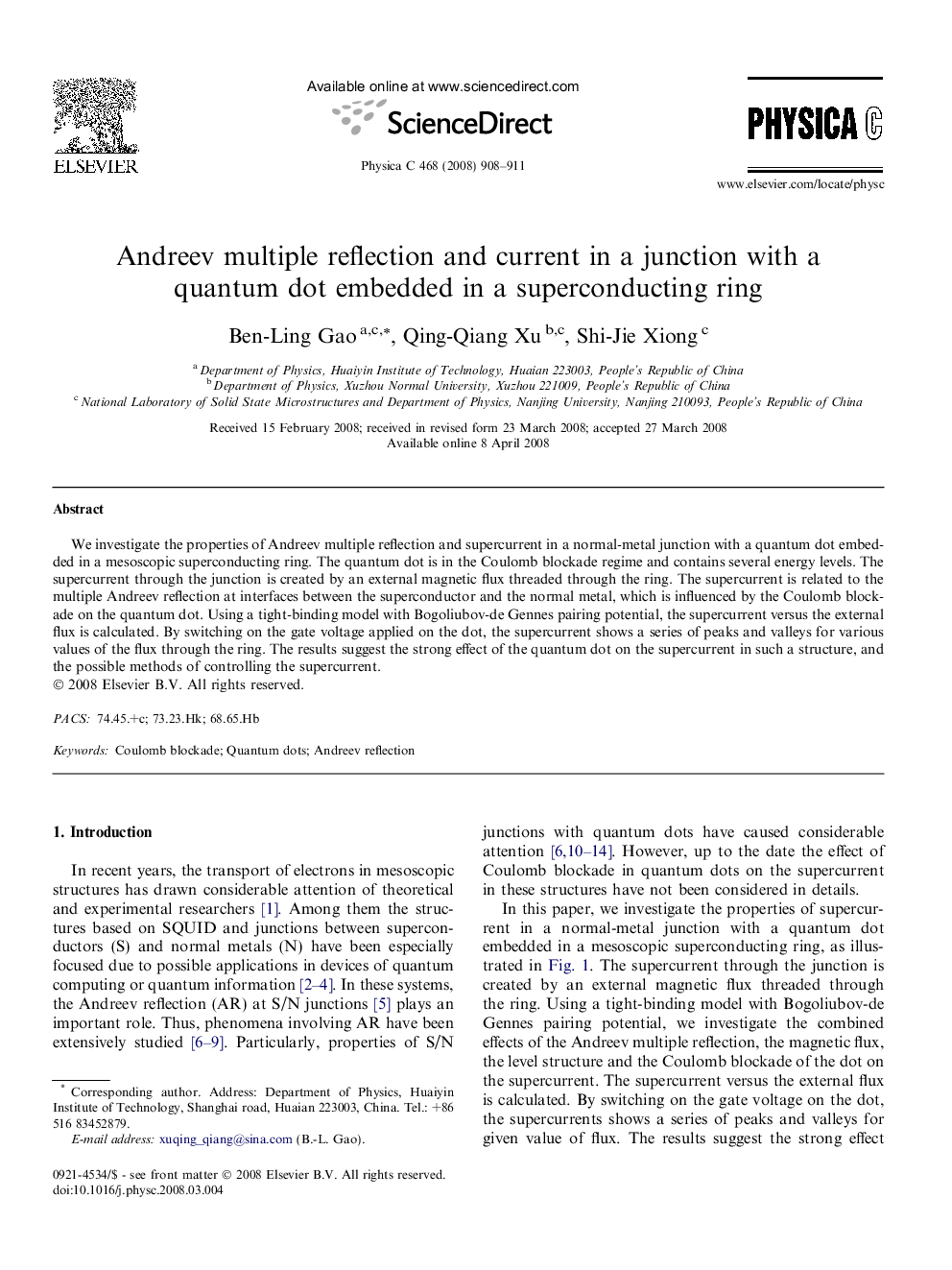 Andreev multiple reflection and current in a junction with a quantum dot embedded in a superconducting ring