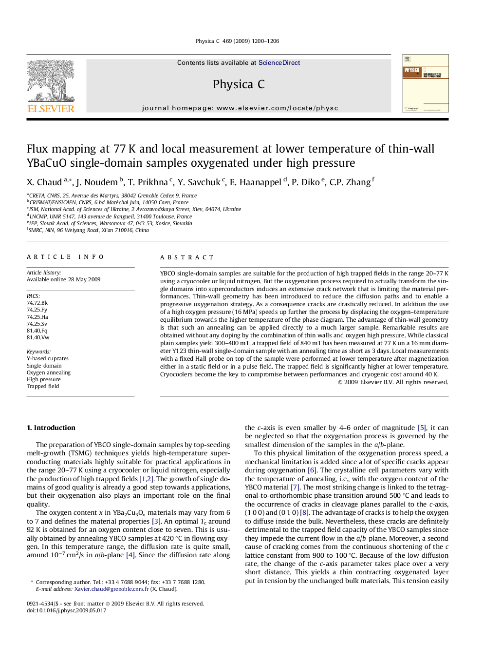 Flux mapping at 77Â K and local measurement at lower temperature of thin-wall YBaCuO single-domain samples oxygenated under high pressure