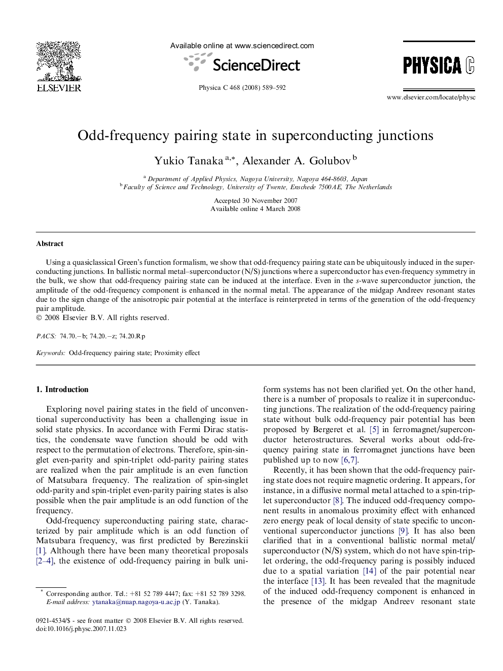 Odd-frequency pairing state in superconducting junctions