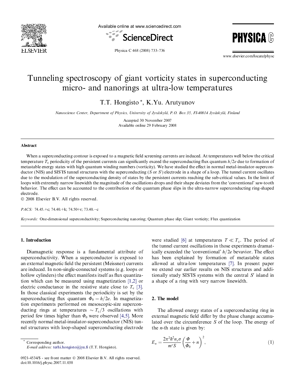 Tunneling spectroscopy of giant vorticity states in superconducting micro- and nanorings at ultra-low temperatures