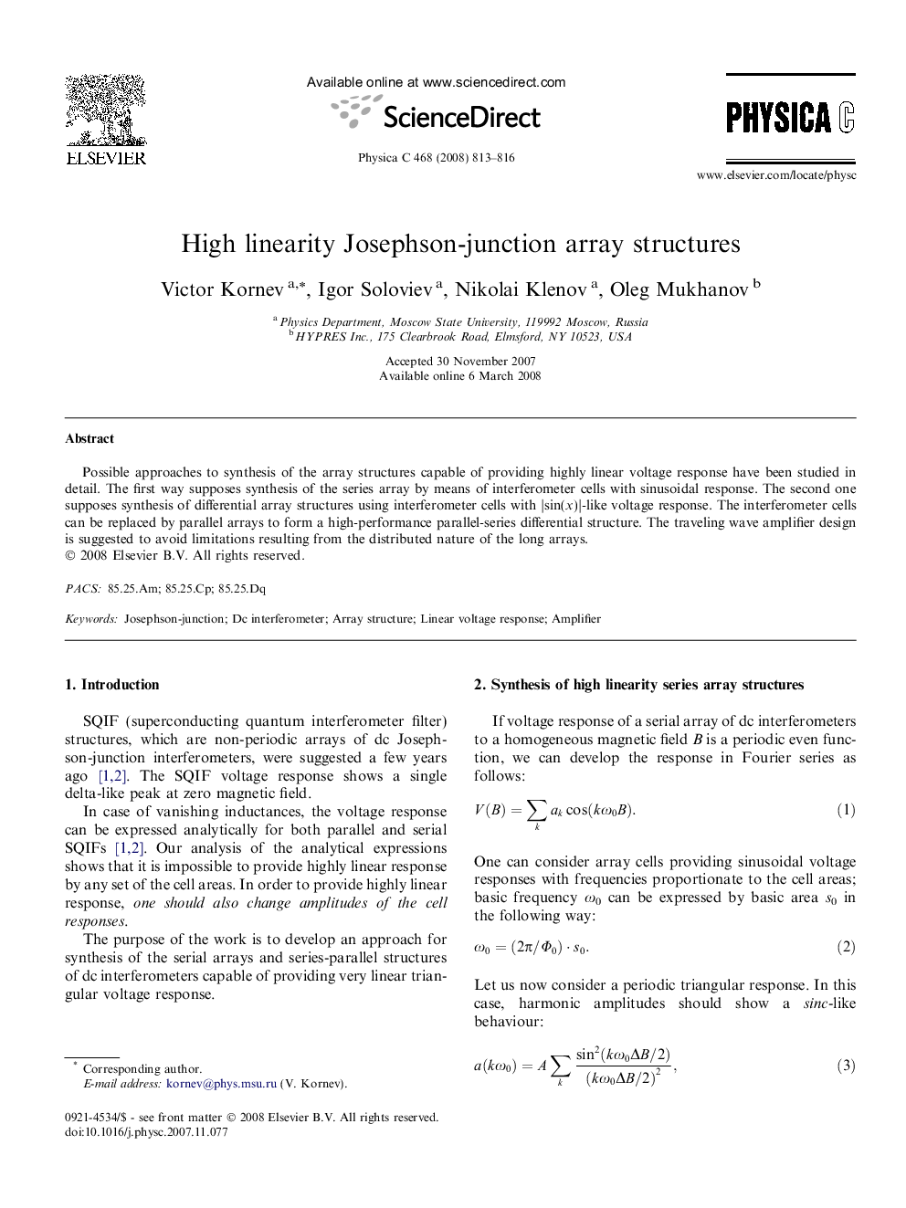 High linearity Josephson-junction array structures