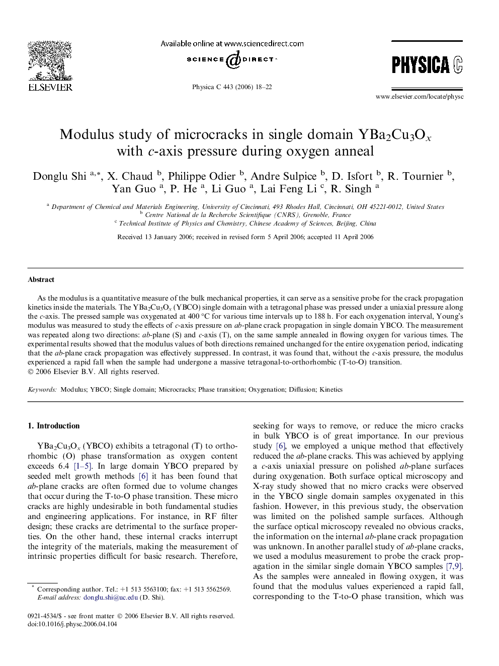 Modulus study of microcracks in single domain YBa2Cu3Ox with c-axis pressure during oxygen anneal