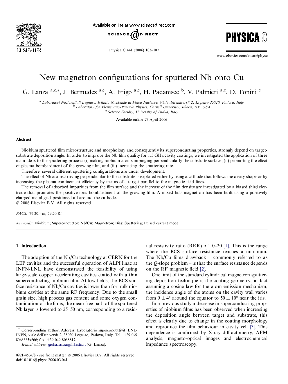 New magnetron configurations for sputtered Nb onto Cu