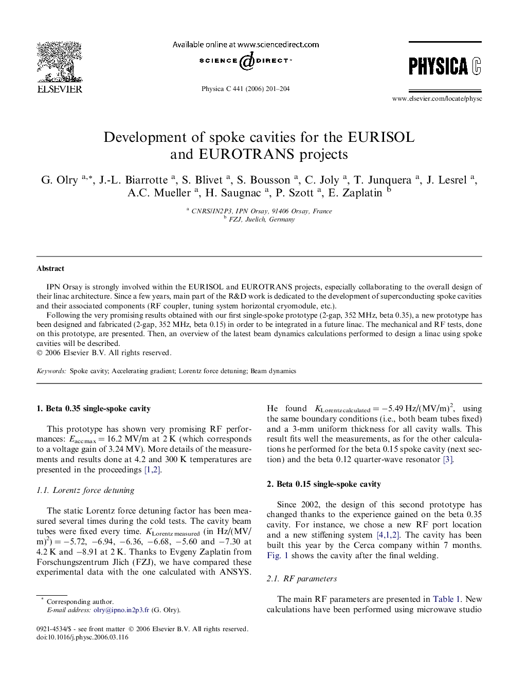 Development of spoke cavities for the EURISOL and EUROTRANS projects