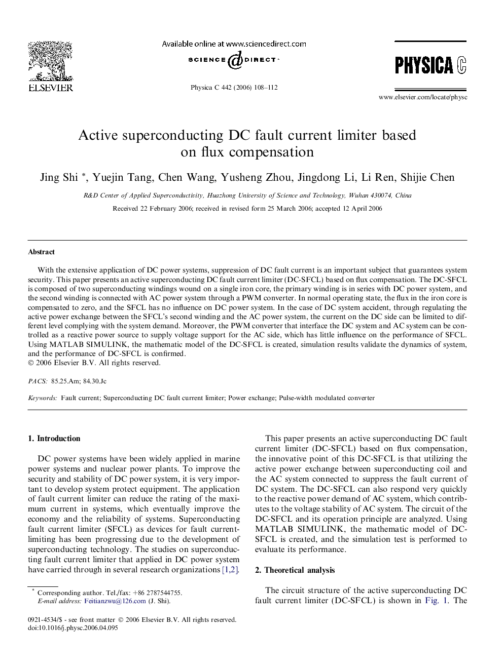 Active superconducting DC fault current limiter based on flux compensation