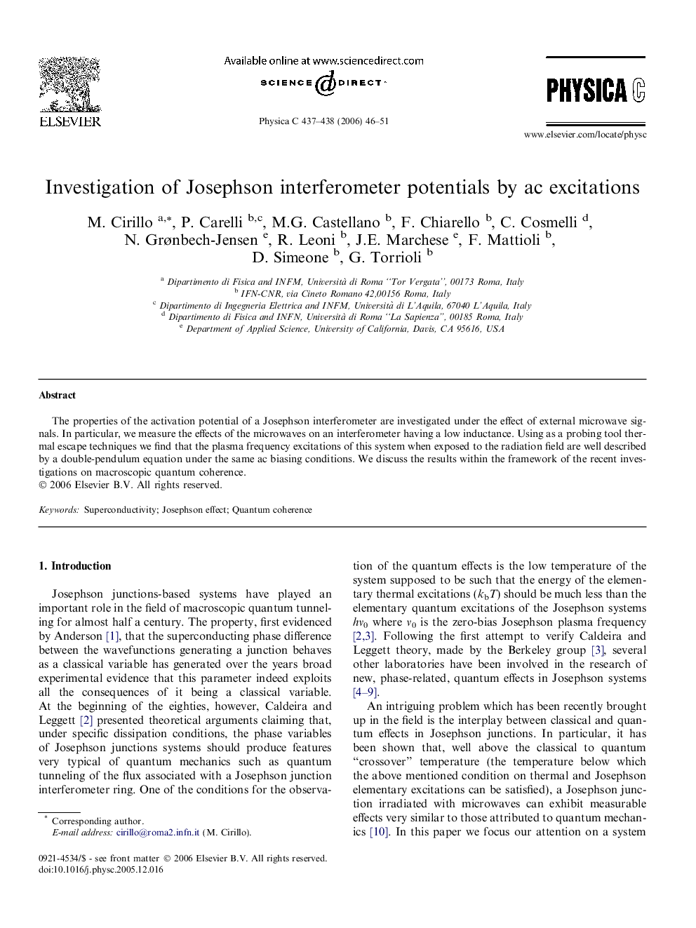 Investigation of Josephson interferometer potentials by ac excitations