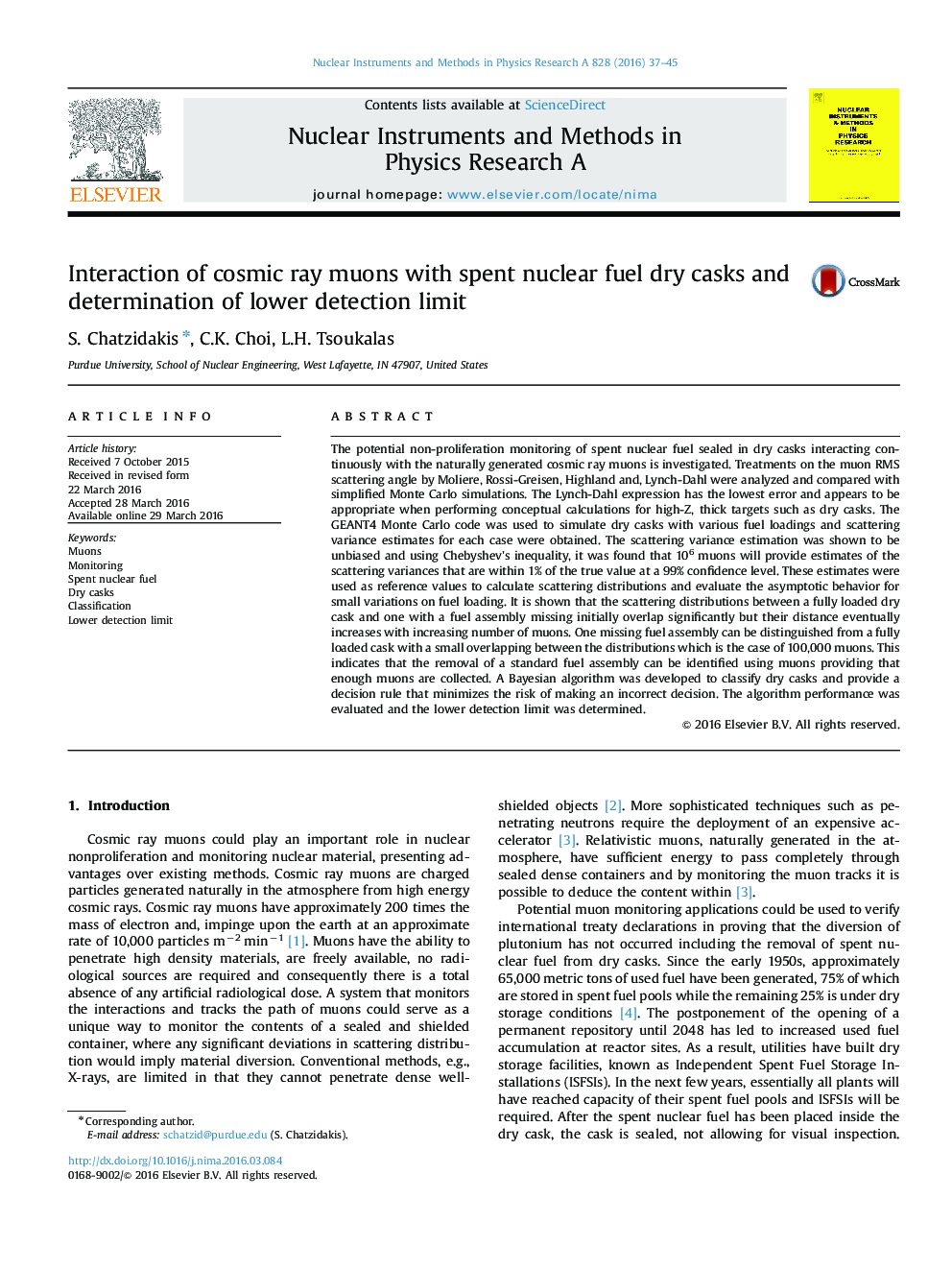 Interaction of cosmic ray muons with spent nuclear fuel dry casks and determination of lower detection limit