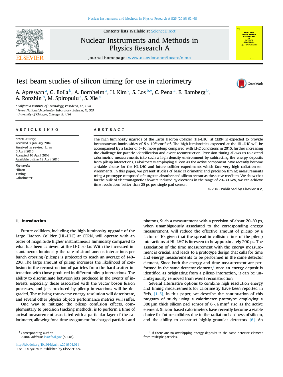 Test beam studies of silicon timing for use in calorimetry
