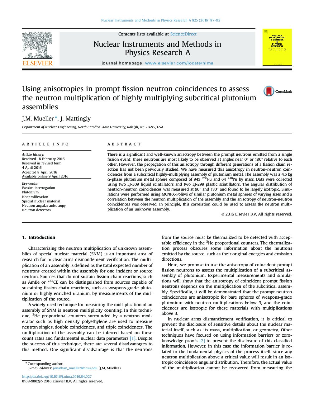 Using anisotropies in prompt fission neutron coincidences to assess the neutron multiplication of highly multiplying subcritical plutonium assemblies