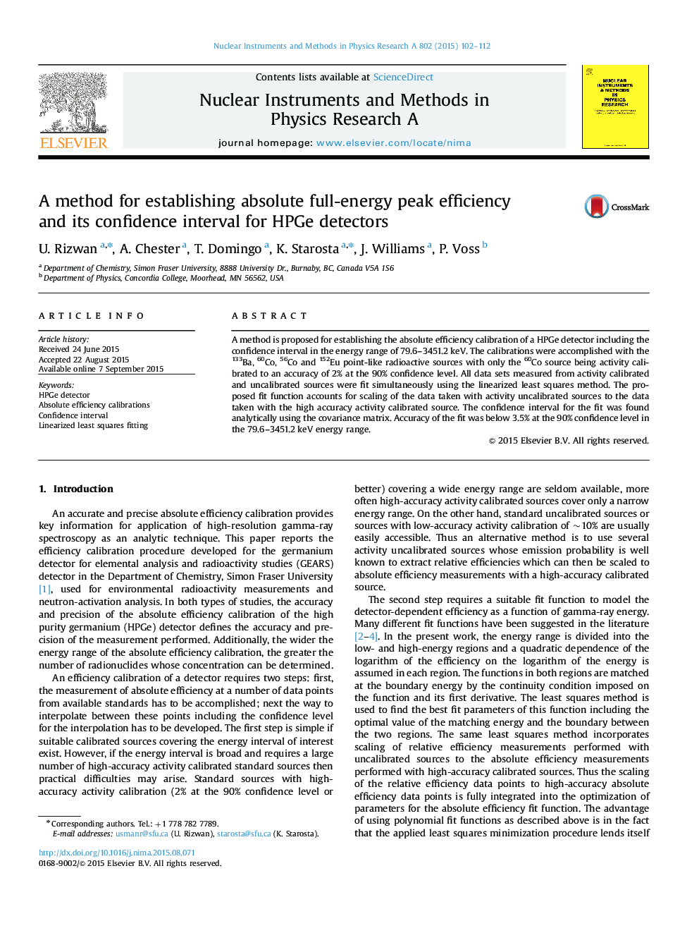 A method for establishing absolute full-energy peak efficiency and its confidence interval for HPGe detectors