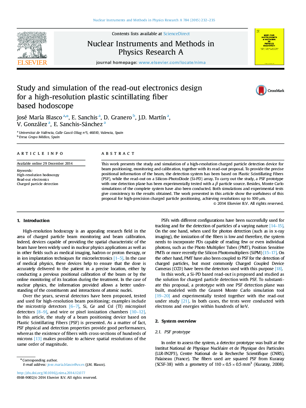 Study and simulation of the read-out electronics design for a high-resolution plastic scintillating fiber based hodoscope