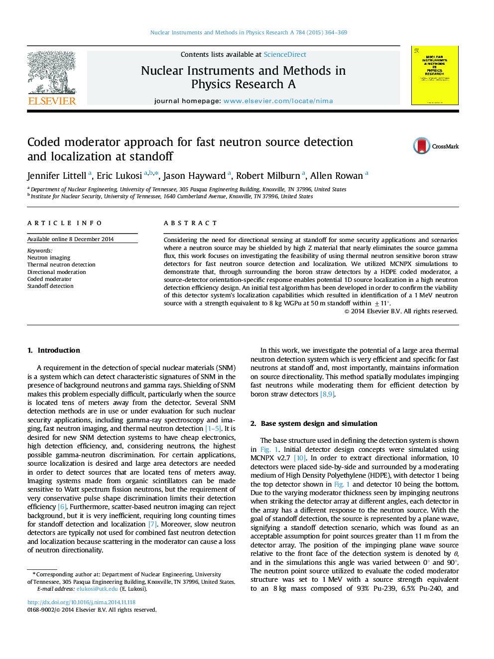 Coded moderator approach for fast neutron source detection and localization at standoff