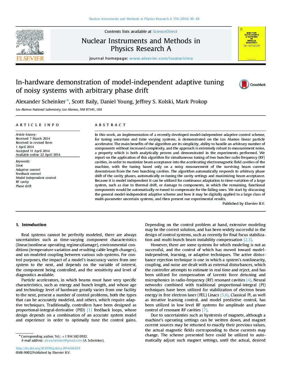 In-hardware demonstration of model-independent adaptive tuning of noisy systems with arbitrary phase drift