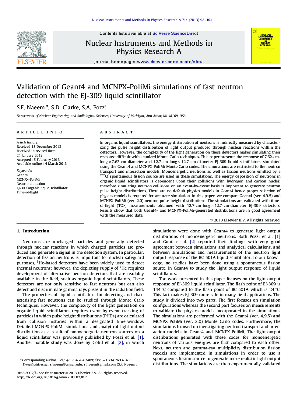 Validation of Geant4 and MCNPX-PoliMi simulations of fast neutron detection with the EJ-309 liquid scintillator