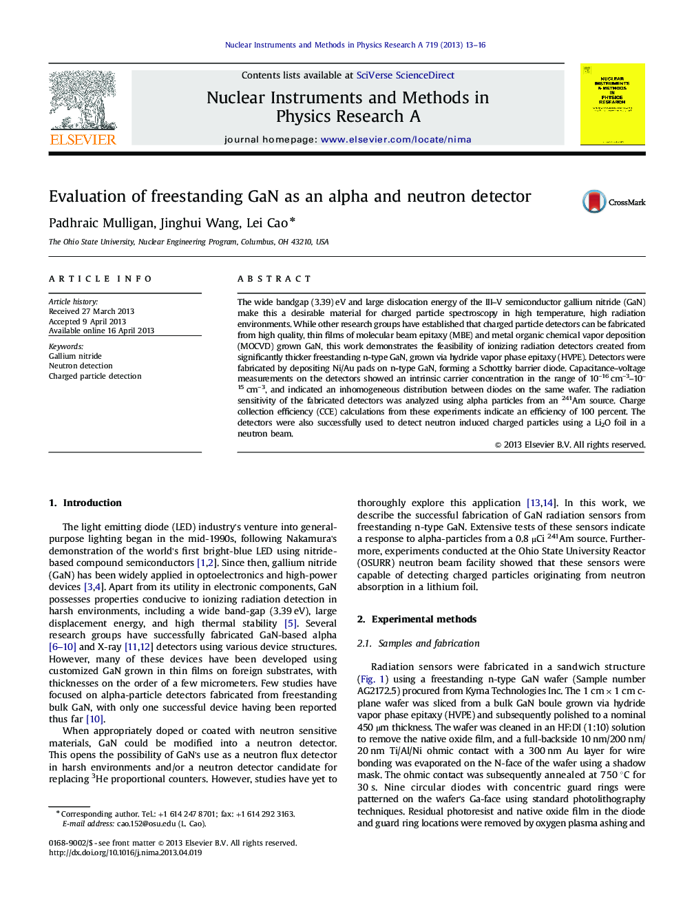 Evaluation of freestanding GaN as an alpha and neutron detector