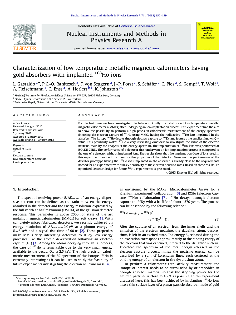 Characterization of low temperature metallic magnetic calorimeters having gold absorbers with implanted 163Ho ions