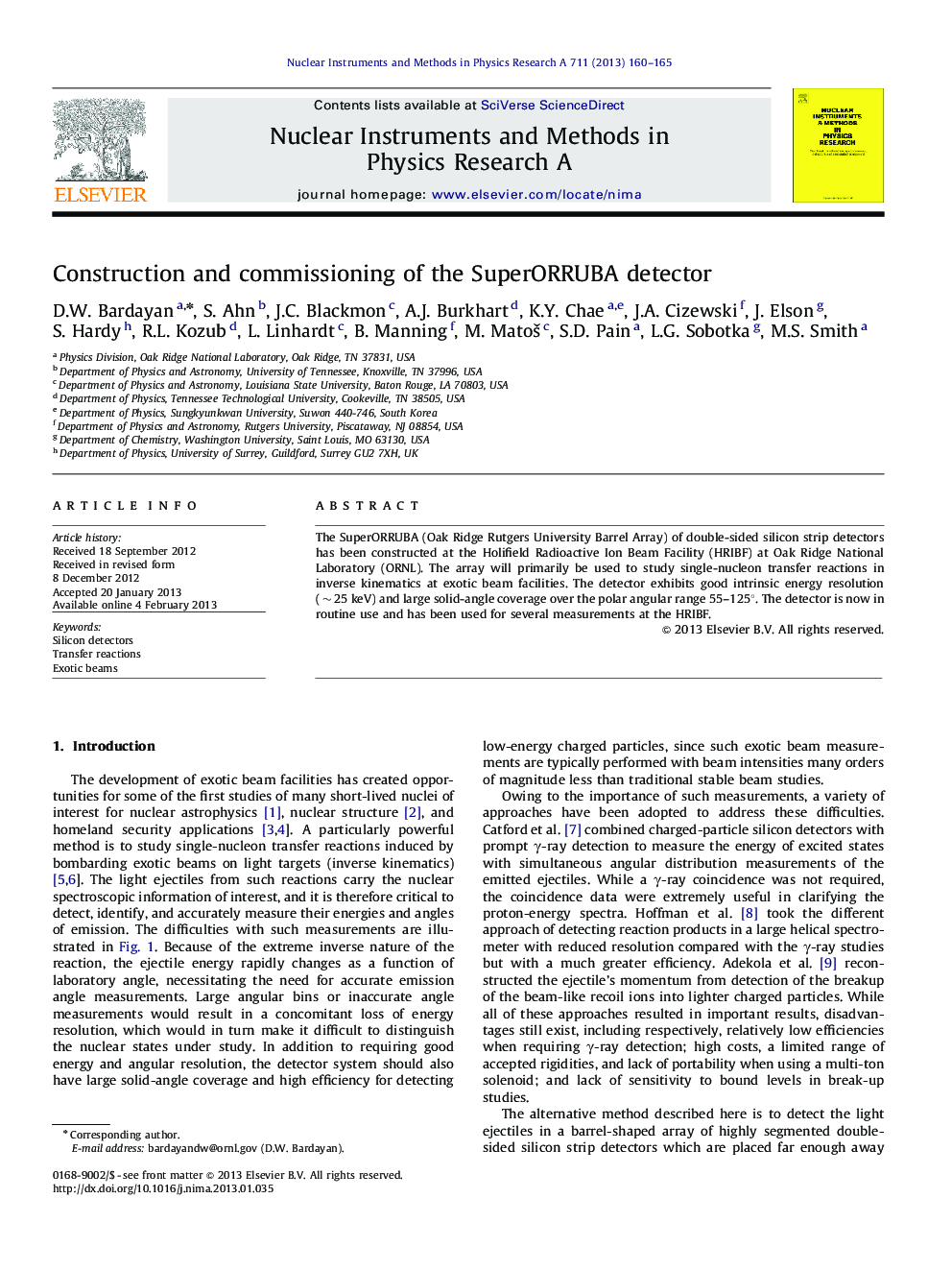 Construction and commissioning of the SuperORRUBA detector