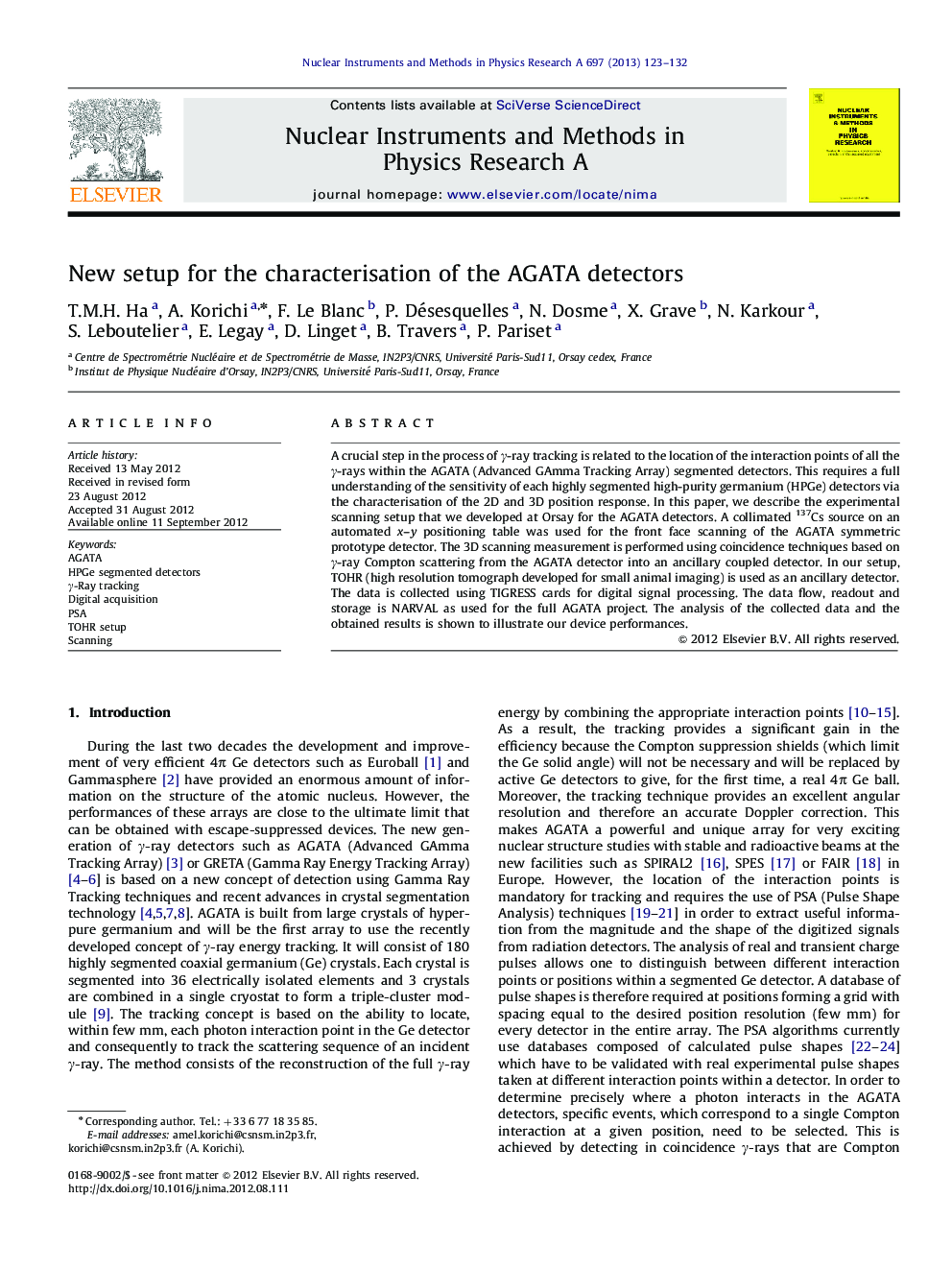 New setup for the characterisation of the AGATA detectors