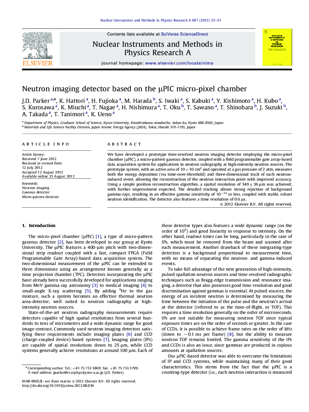 Neutron imaging detector based on the μPICμPIC micro-pixel chamber