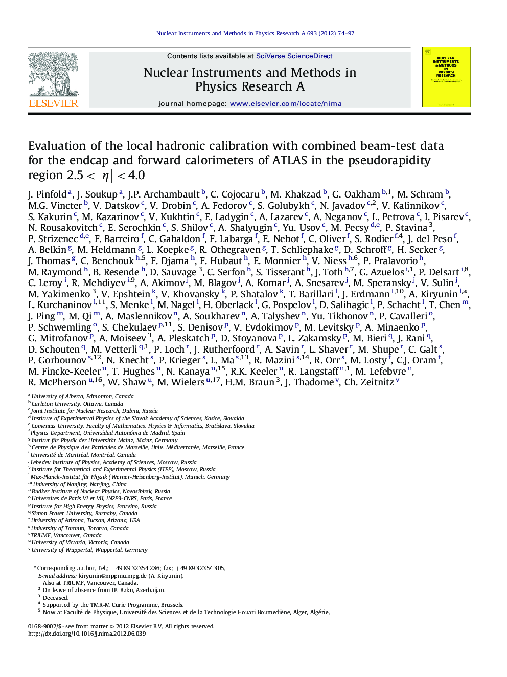 Evaluation of the local hadronic calibration with combined beam-test data for the endcap and forward calorimeters of ATLAS in the pseudorapidity region 2.5<|η|<4.02.5<|η|<4.0