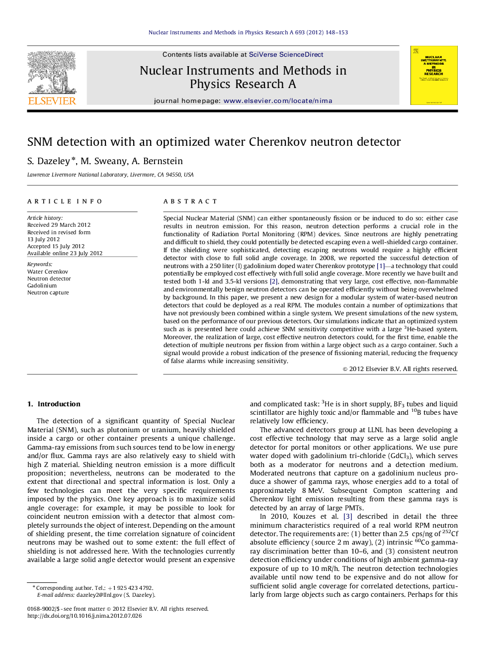 SNM detection with an optimized water Cherenkov neutron detector