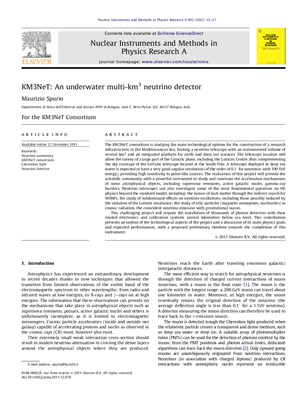 KM3NeT: An underwater multi-km3 neutrino detector