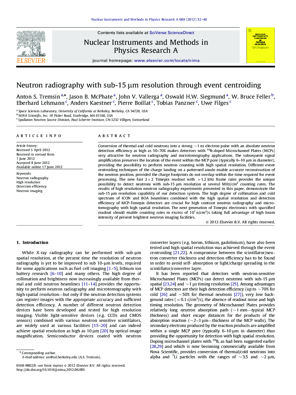 Neutron radiography with sub-15 μm resolution through event centroiding