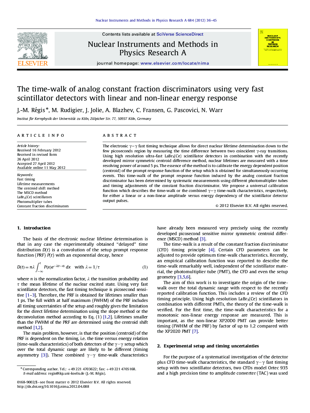 The time-walk of analog constant fraction discriminators using very fast scintillator detectors with linear and non-linear energy response