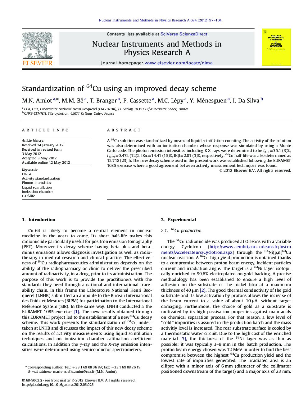 Standardization of 64Cu using an improved decay scheme