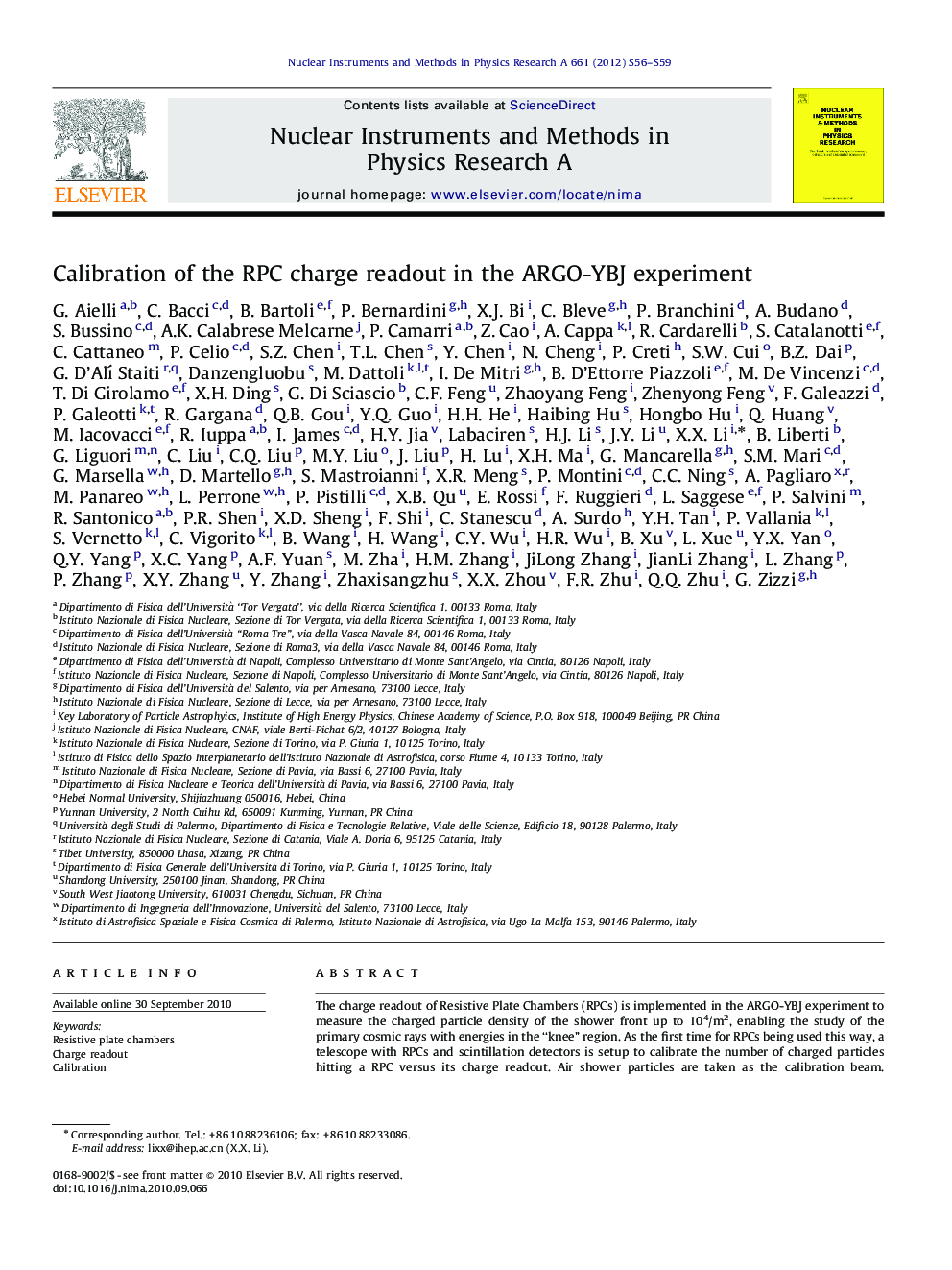 Calibration of the RPC charge readout in the ARGO-YBJ experiment