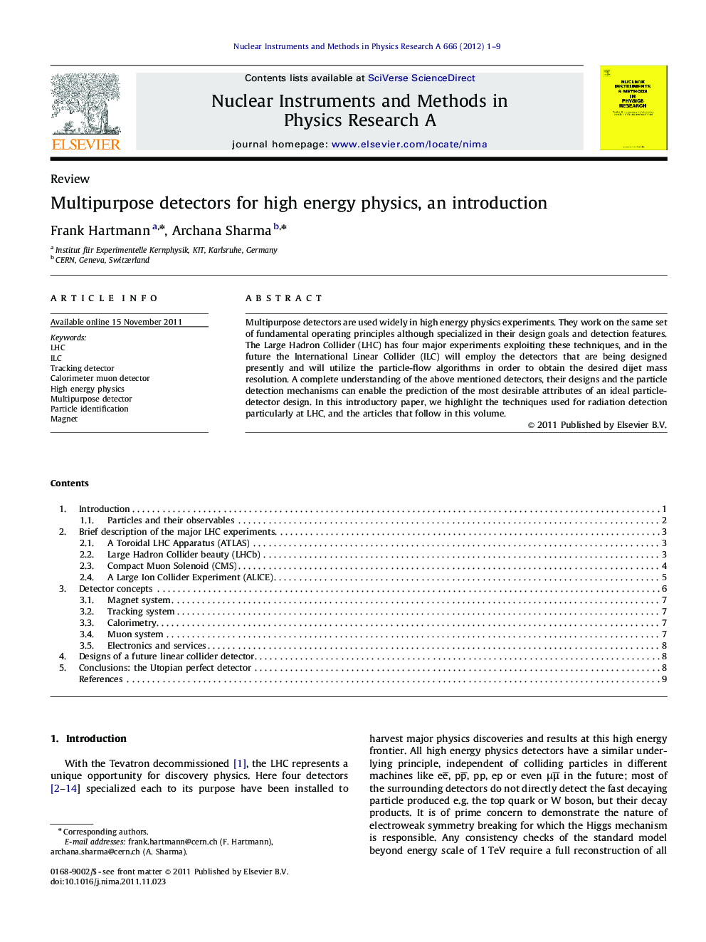 Multipurpose detectors for high energy physics, an introduction