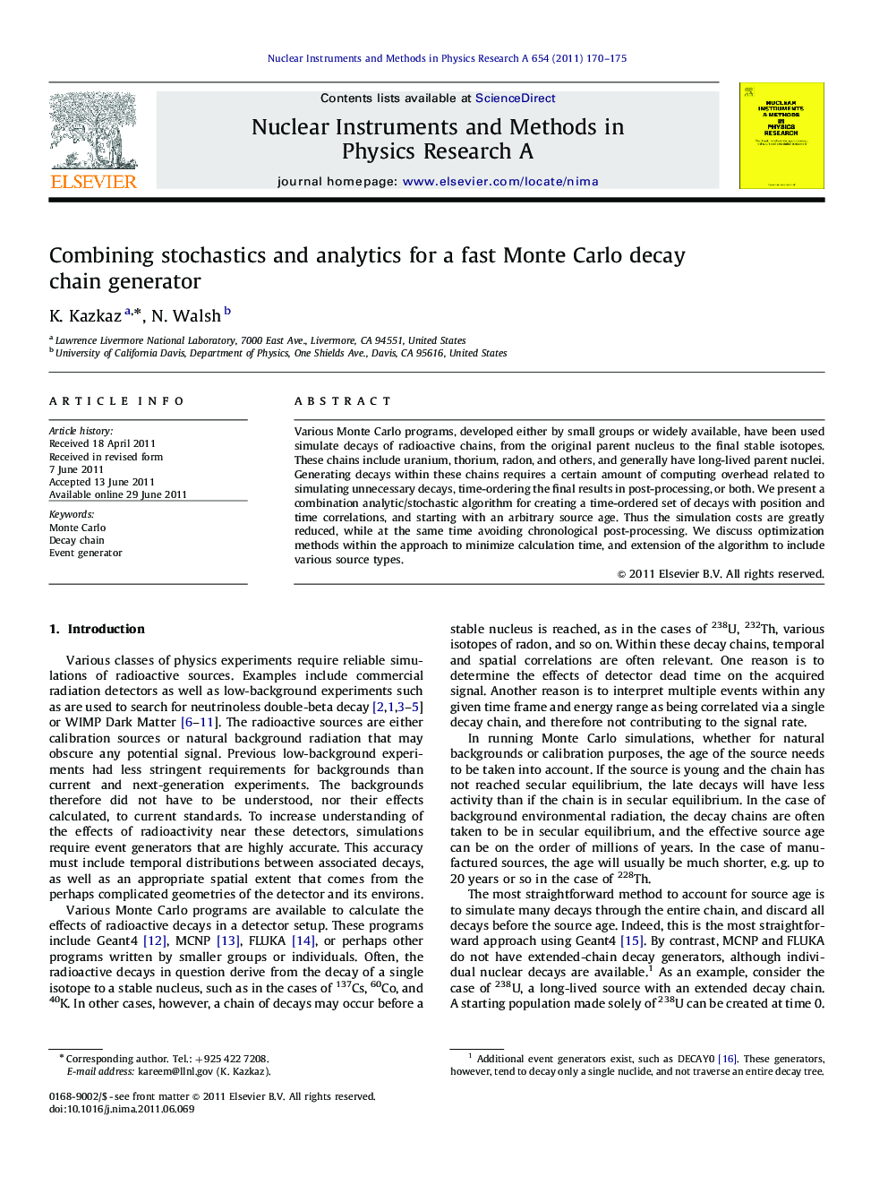 Combining stochastics and analytics for a fast Monte Carlo decay chain generator