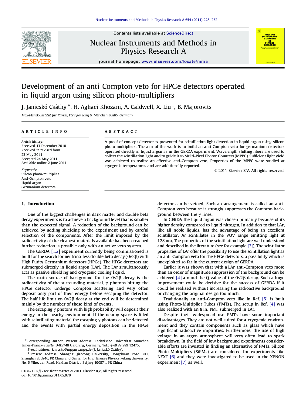 Development of an anti-Compton veto for HPGe detectors operated in liquid argon using silicon photo-multipliers