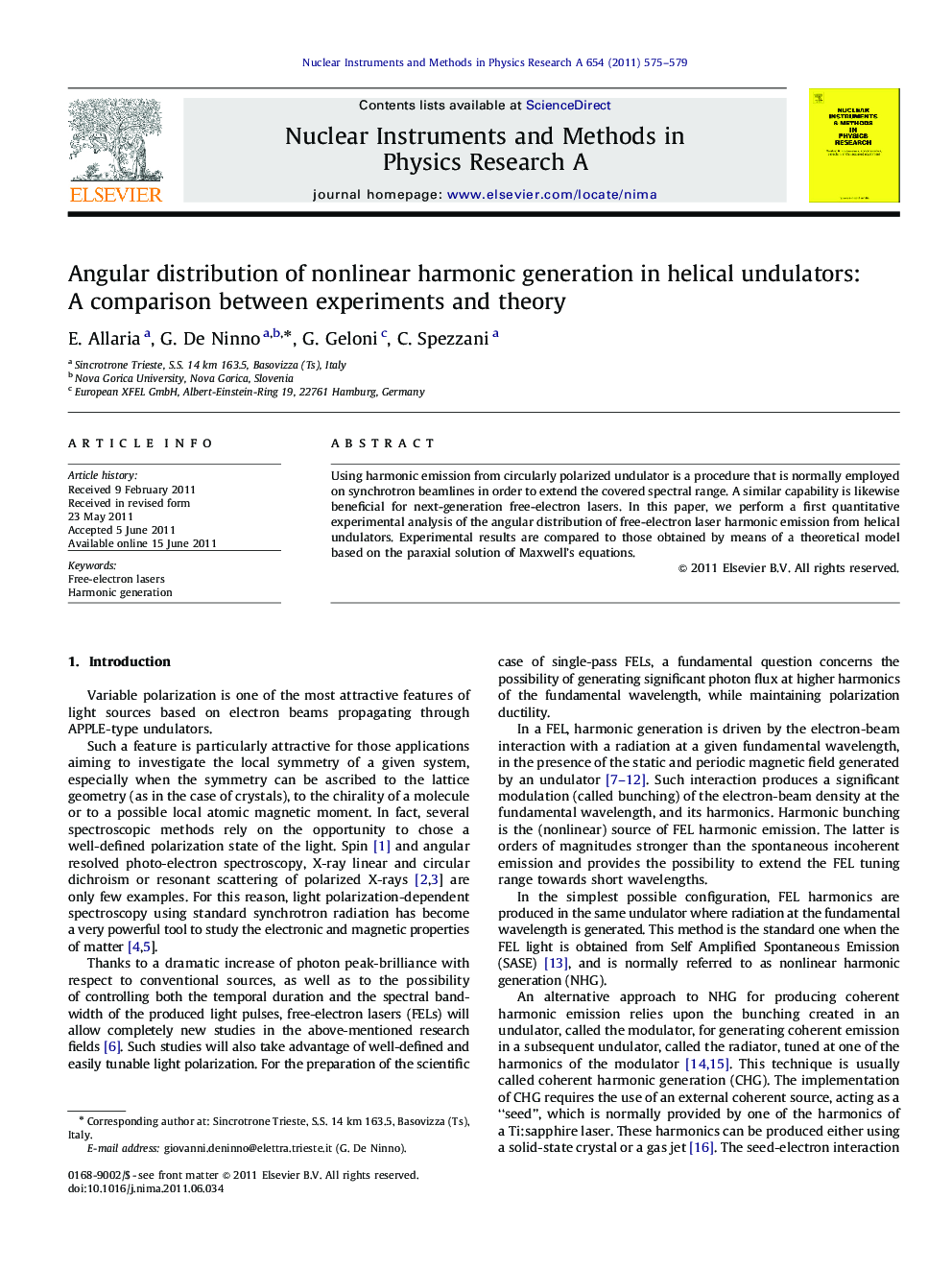 Angular distribution of nonlinear harmonic generation in helical undulators: A comparison between experiments and theory