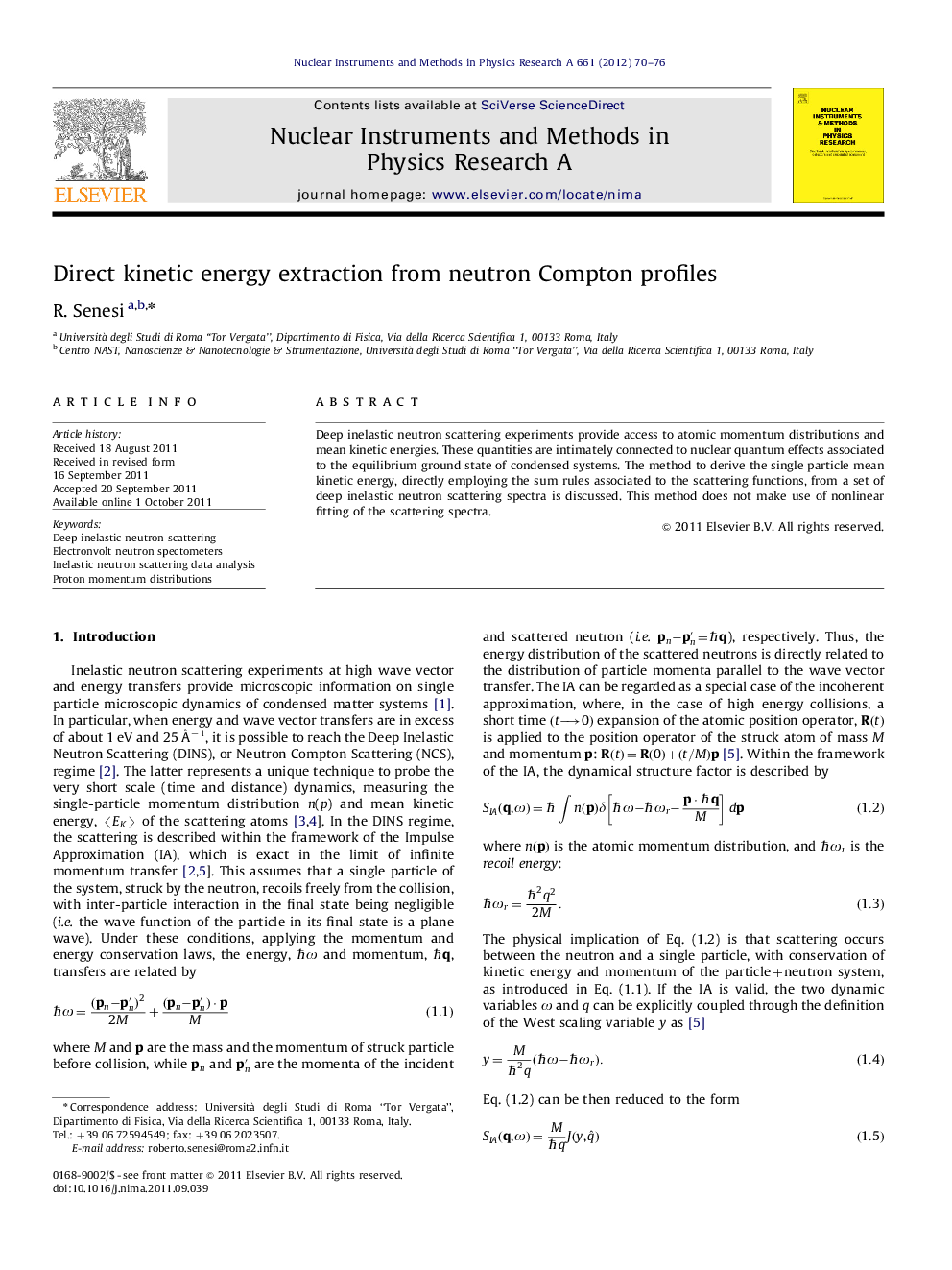 Direct kinetic energy extraction from neutron Compton profiles