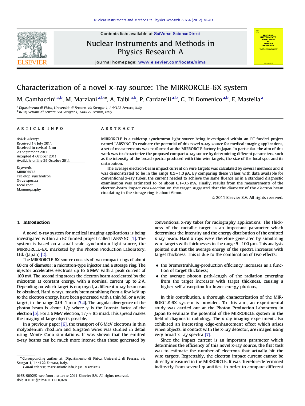 Characterization of a novel x-ray source: The MIRRORCLE-6X system