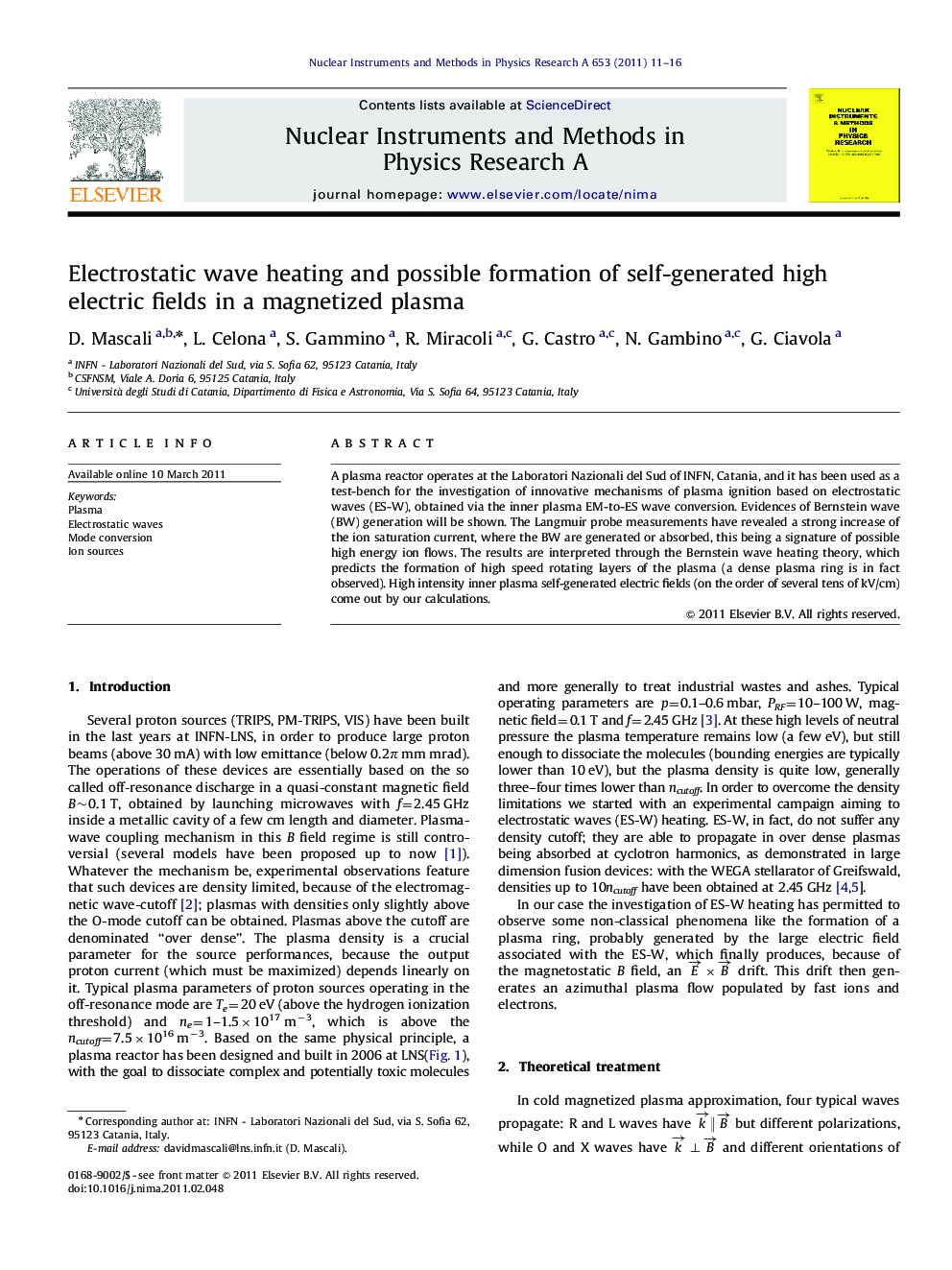 Electrostatic wave heating and possible formation of self-generated high electric fields in a magnetized plasma