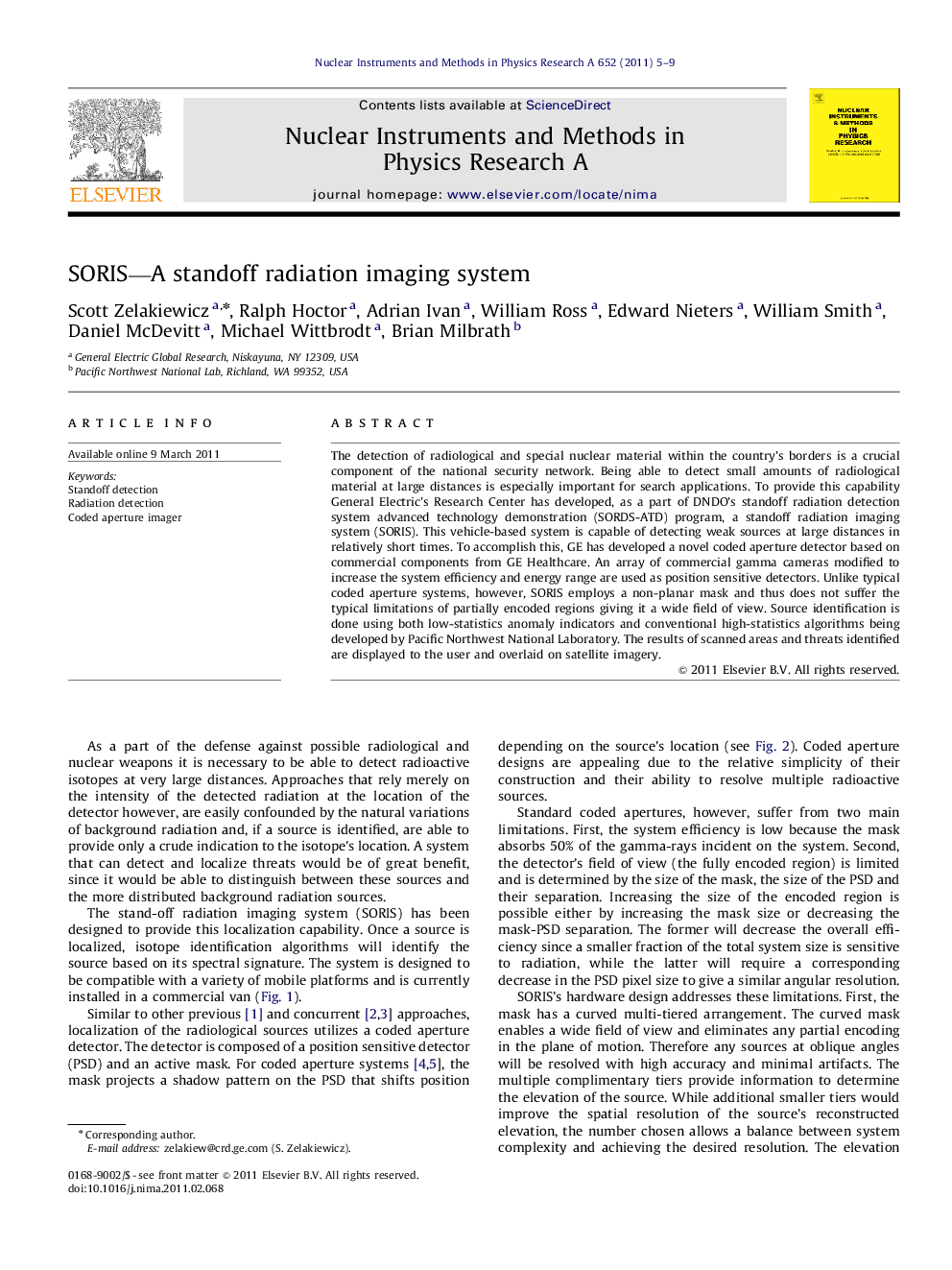 SORIS—A standoff radiation imaging system